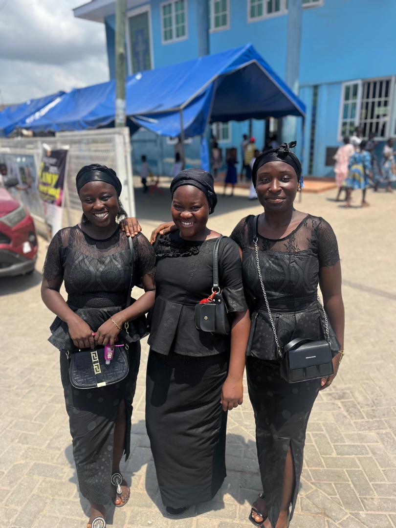 Three coordinated black occasion looks