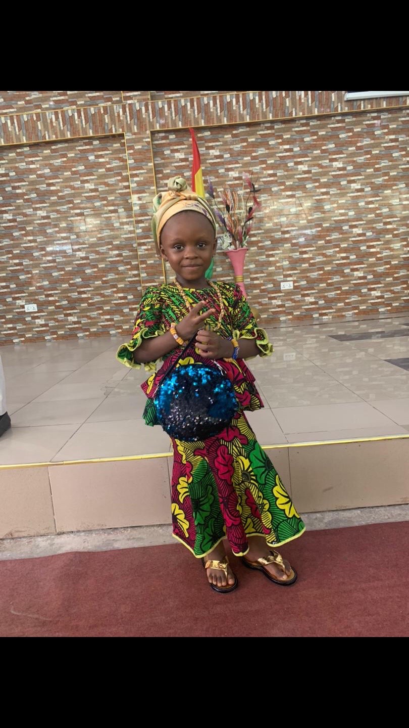 Colourful African print outfit for a child