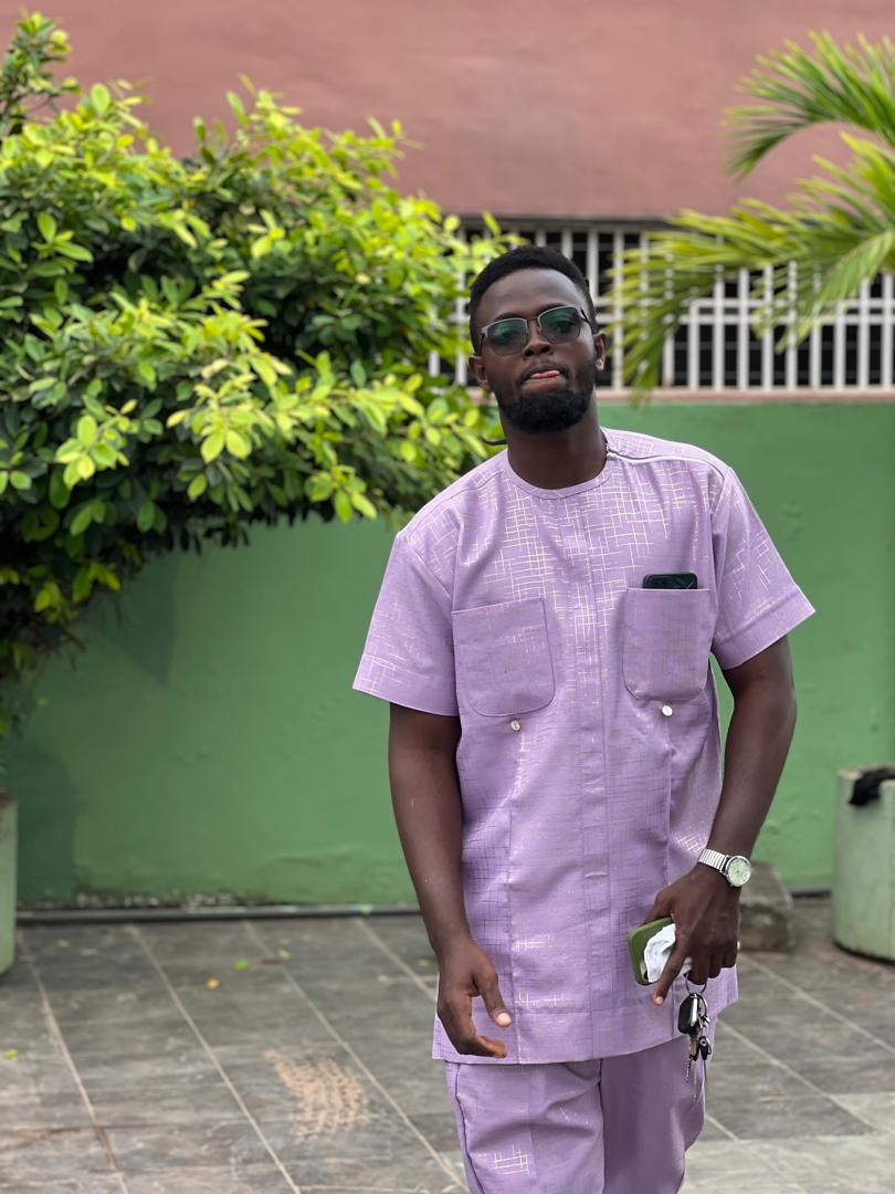 Lilac short-sleeve tailored two-piece outfit